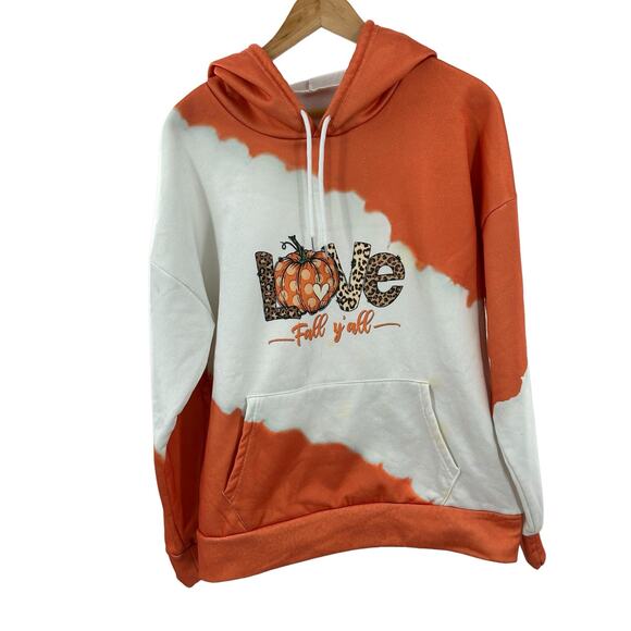 Love Fall Y’all Orange White Women’s size Large Sweatshirt‎ - Picture 1 of 9